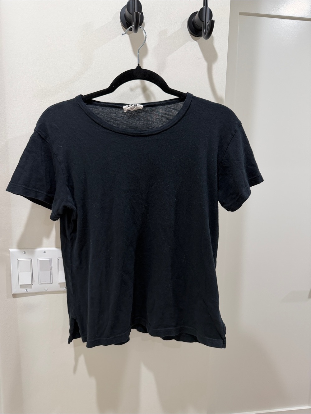 LNA Black Short-Sleeve Crewneck Tee